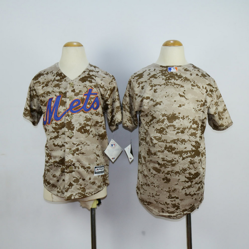 Youth New York Mets Blank Camo MLB Jerseys